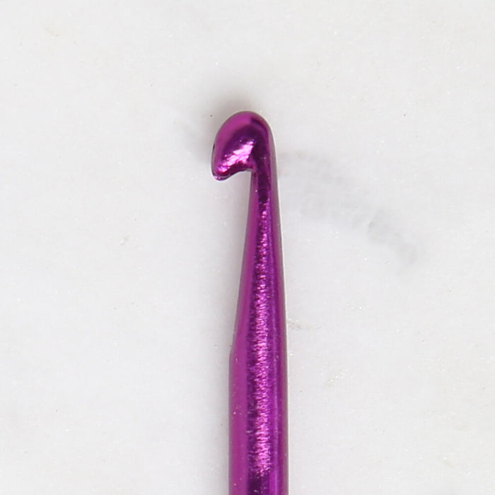 Loren Crafts 3,5 mm 25 cm Mor Renkli Metal Gagalı Örgü Tığ - LRN325