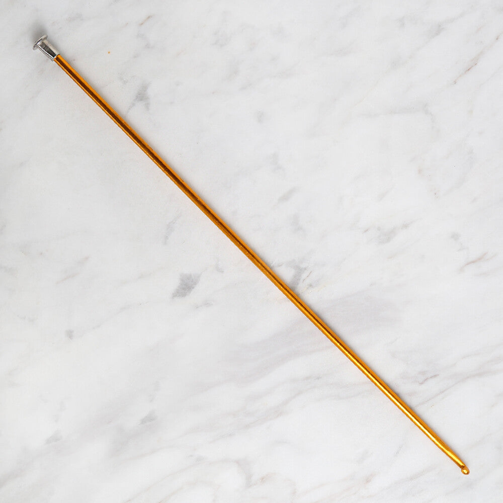 Loren Crafts 3,5 mm 25 cm Sarı Metal Gagalı Örgü Tığ - LRN325
