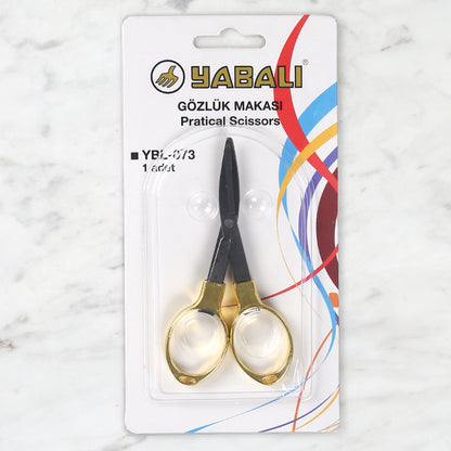 Yabalı Katlanabilir Metal Gözlük Makas - Altın