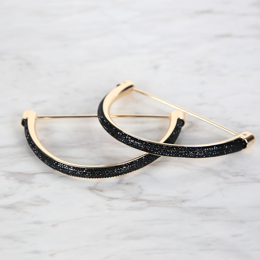 Akçaylar Taşlı Metal D Model Çanta Sapı Altın-Siyah