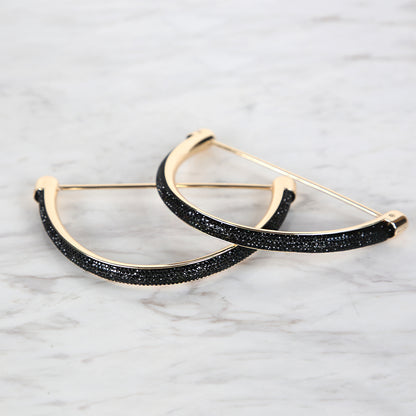 Akçaylar Taşlı Metal D Model Çanta Sapı Altın-Siyah