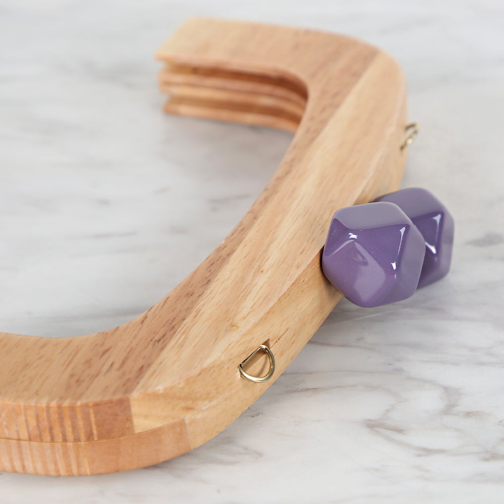 Akçaylar Mor Boncuklu Ahşap Çanta Bursu