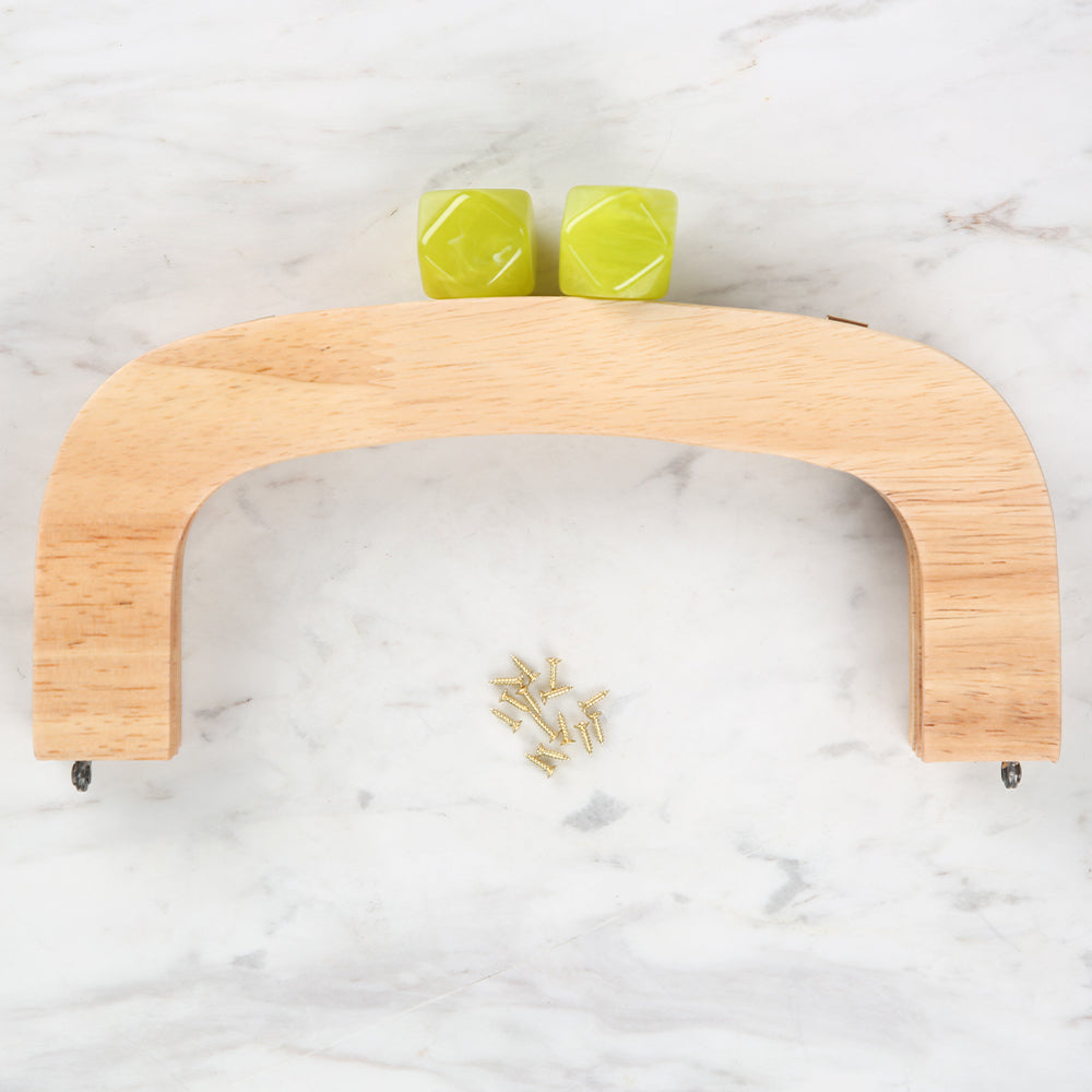 Akçaylar Yeşil Boncuklu Ahşap Çanta Bursu