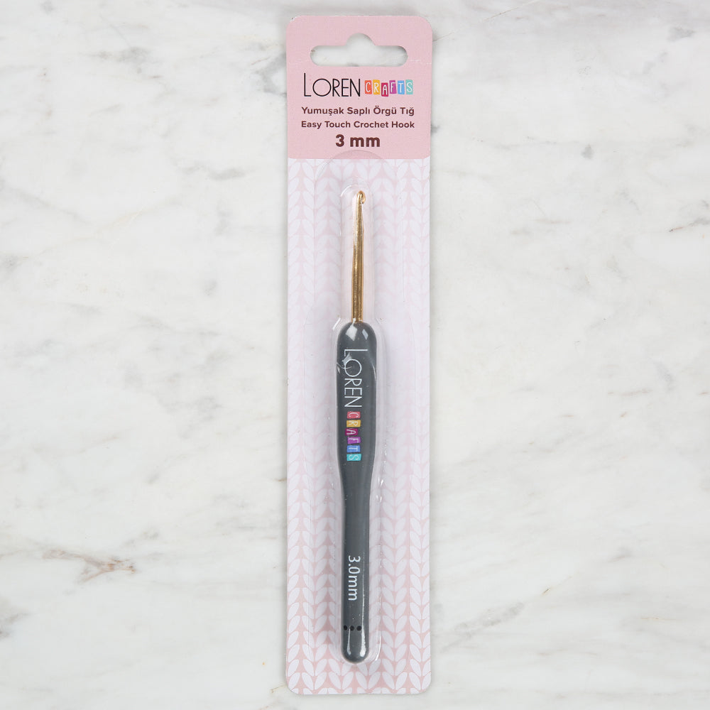 Loren Crafts Altın Uçlu Yumuşak Saplı Yün Tığ LRN - 041 3 mm