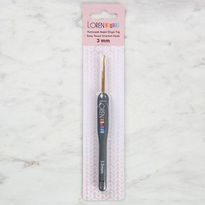 Loren Crafts Altın Uçlu Yumuşak Saplı Yün Tığ LRN - 041 3 mm