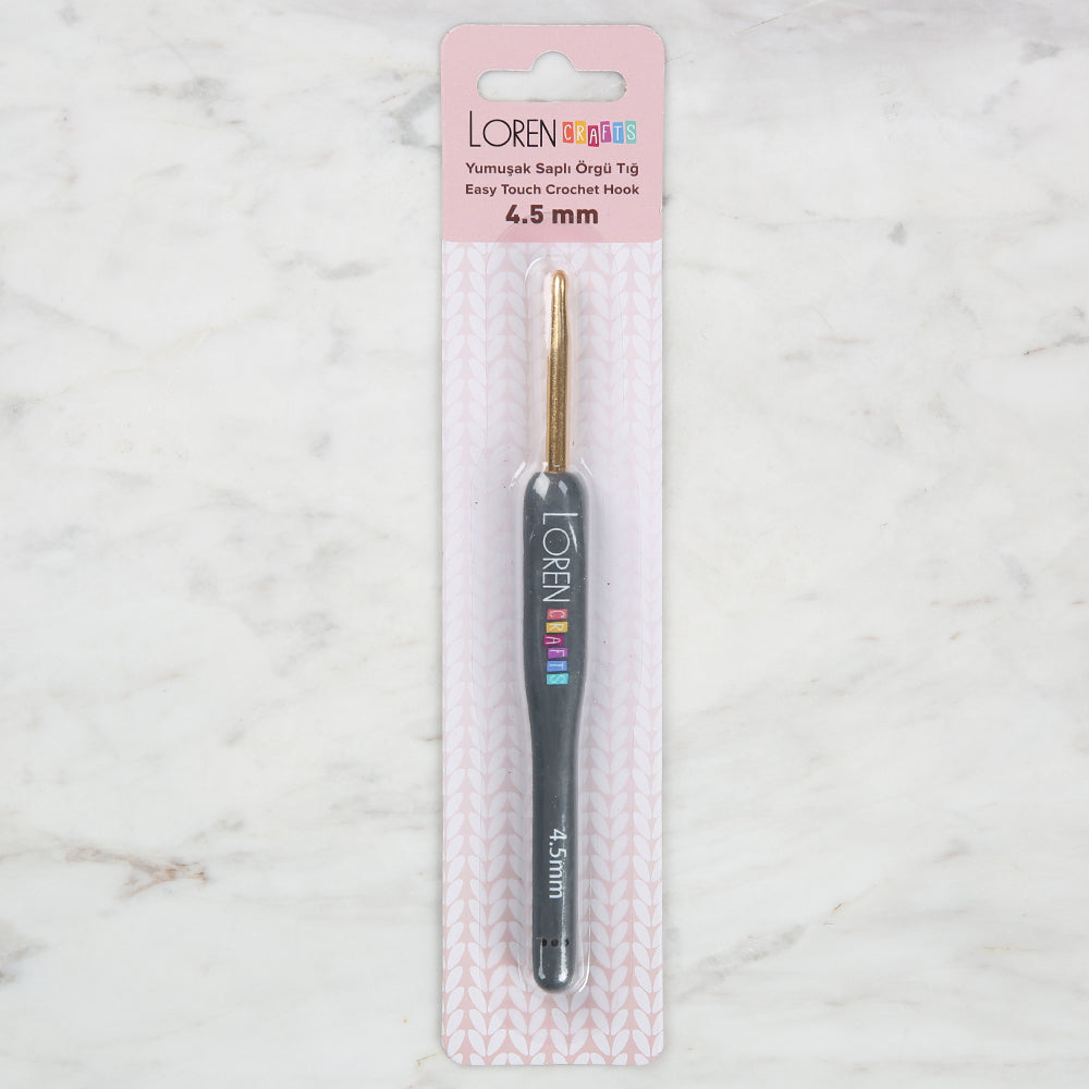 Loren Crafts Altın Uçlu Yumuşak Saplı Yün Tığ LRN - 041 4,5 mm