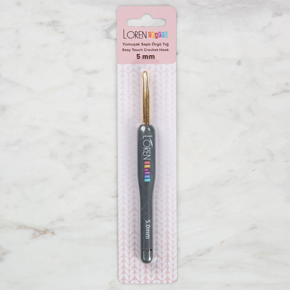 Loren Crafts Altın Uçlu Yumuşak Saplı Yün Tığ LRN - 041 5 mm