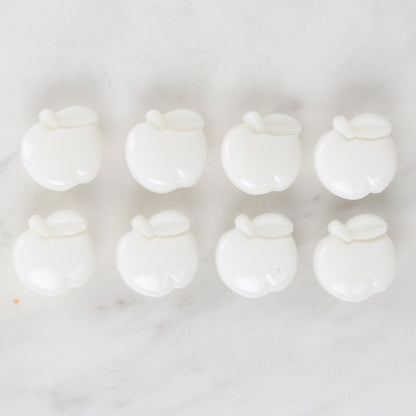 Loren Crafts 8'li Beyaz Elma Düğme - 3001