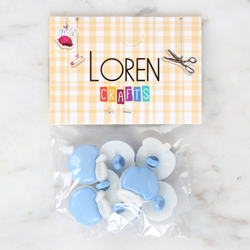 Loren Crafts 8'li Mavi Elma Düğme - 3006