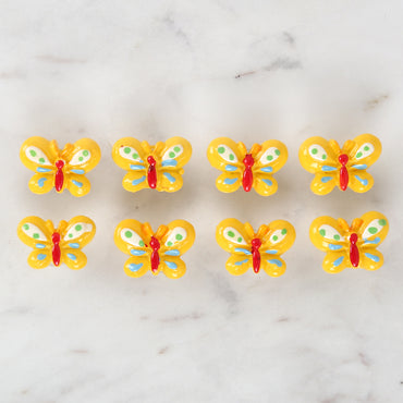 Loren Crafts 8'li Sarı Kelebek Düğme - 3020