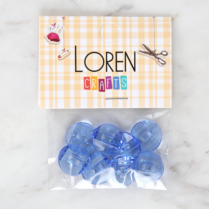 Loren Crafts 8'li Mavi Düğme - 3062