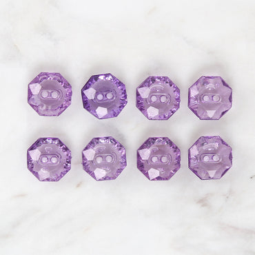 Loren Crafts 8'li Mor Düğme - 3066