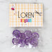 Loren Crafts 8'li Mor Düğme - 3066