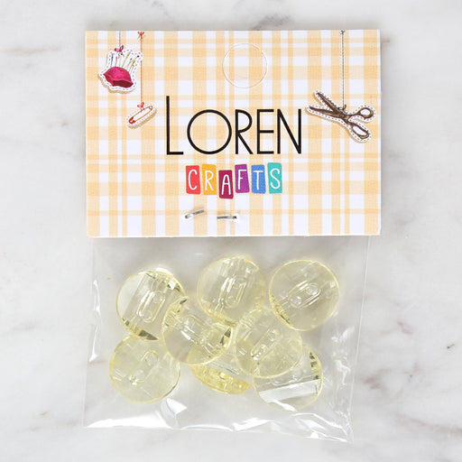 Loren Crafts 8'li Sarı Düğme - 3067