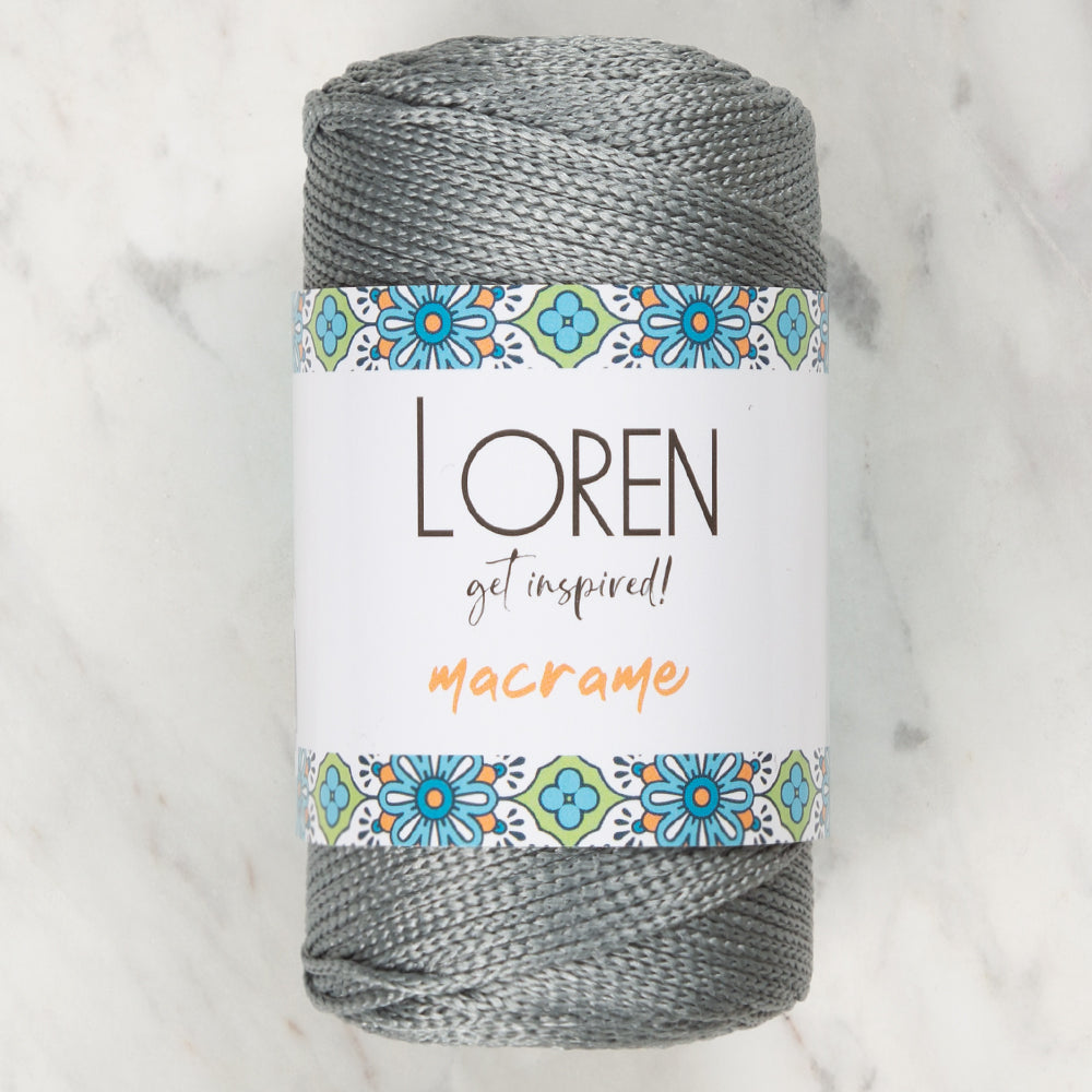 Loren Macrame Gri El Örgü İpi - RM 065