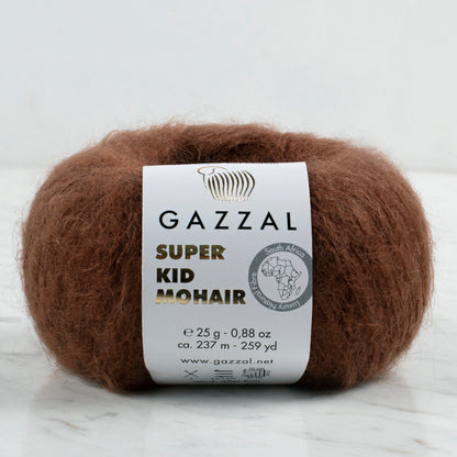 Gazzal Super Kid Mohair Koyu Kahverengi 25 Gr El Örgü İpi - 64400