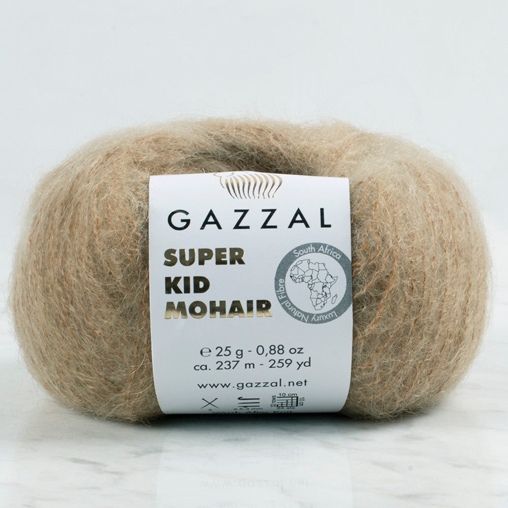 Gazzal Super Kid Mohair Kahverengi 25 Gr El Örgü İpi - 64406