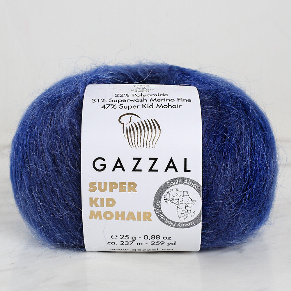 Gazzal Super Kid Mohair Açık Lacivert 25 Gr El Örgü İpi - 64417