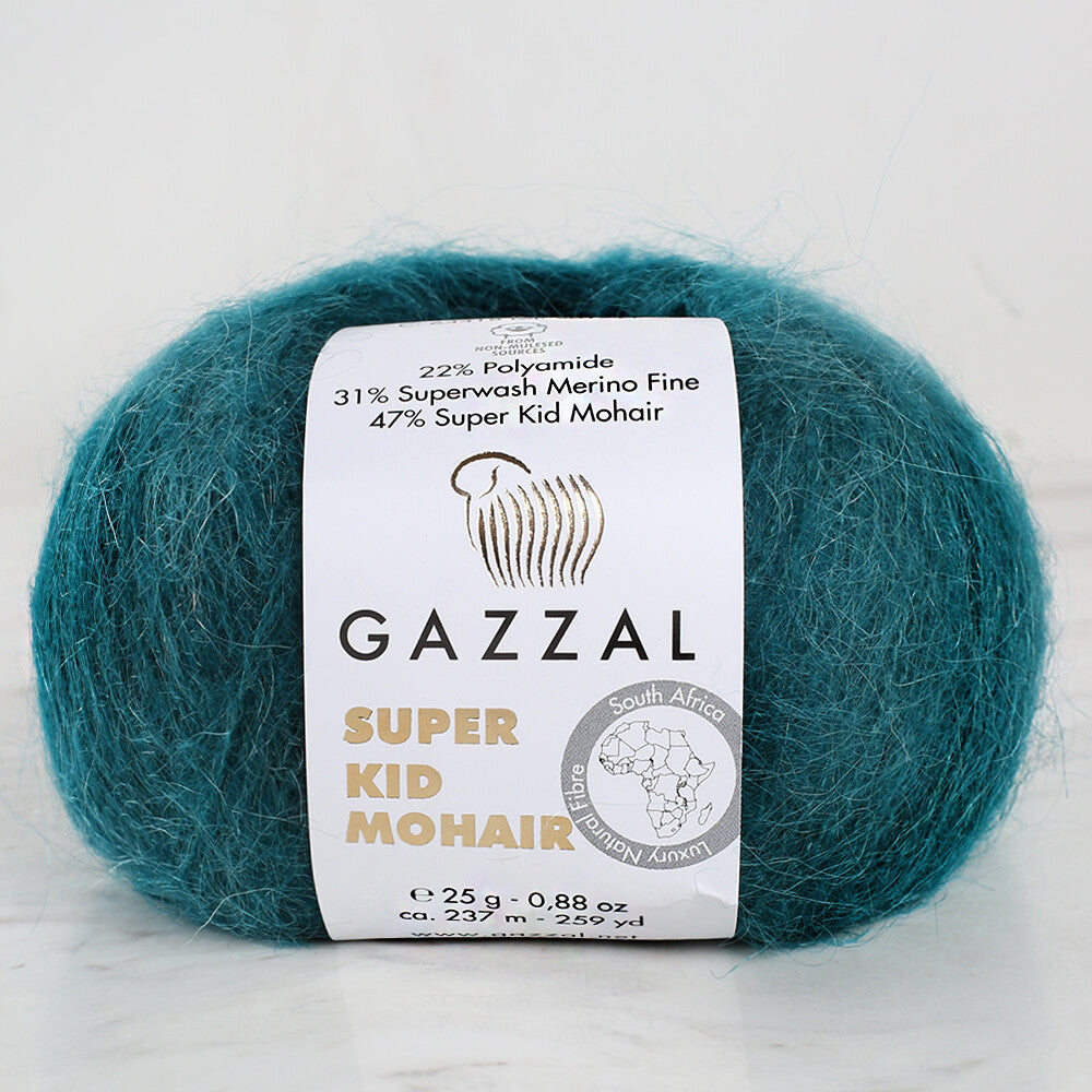 Gazzal Super Kid Mohair Koyu Yeşil 25 Gr El Örgü İpi - 64418