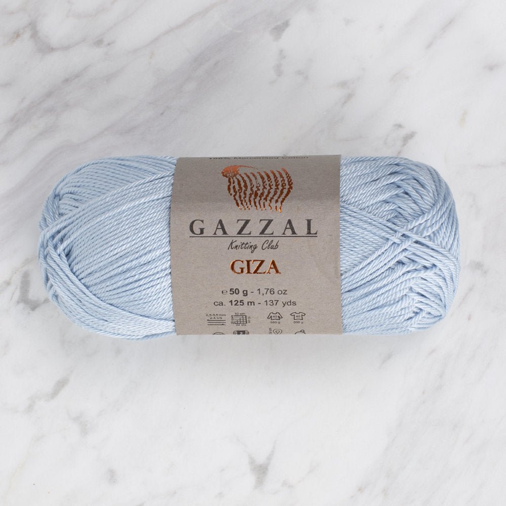 Gazzal Giza 50gr Açık Mavi El Örgü İpi - 2474