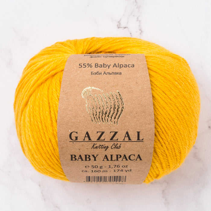 Gazzal Baby Alpaca Hardal Sarısı El Örgü İpi - 46003