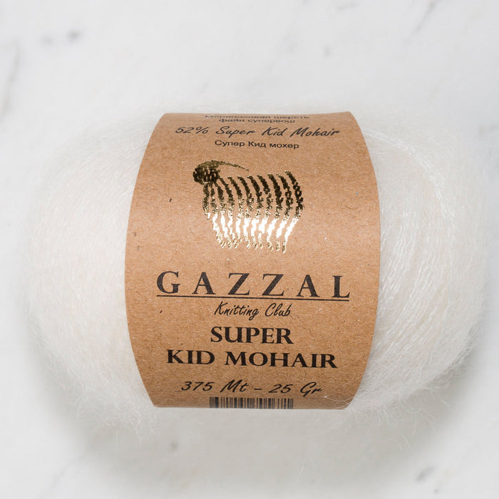Gazzal Super Kid Mohair Krem El Örgü İpi - 61250