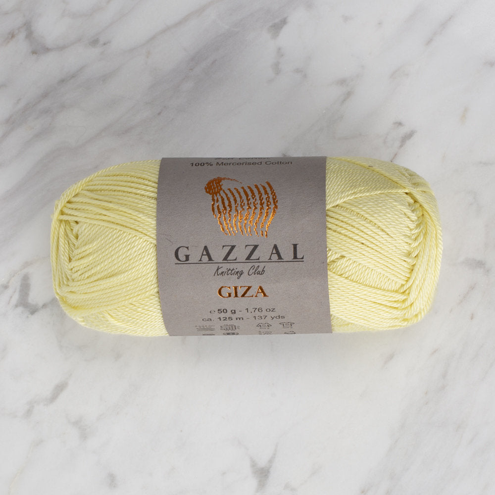 Gazzal Giza 50gr Sarı El Örgü İpi - 2459