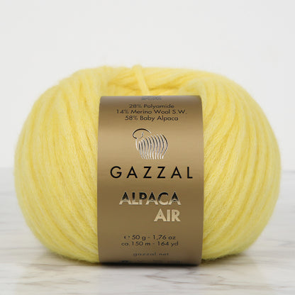 Gazzal Alpaca Air Sarı El Örgü İpi - C:109