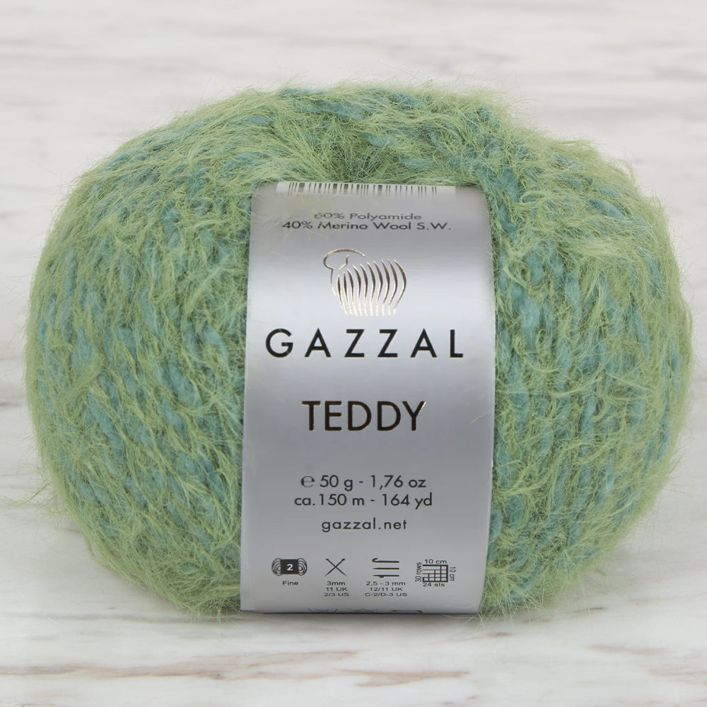 Gazzal Teddy Yeşil El Örgü İpi - 6599