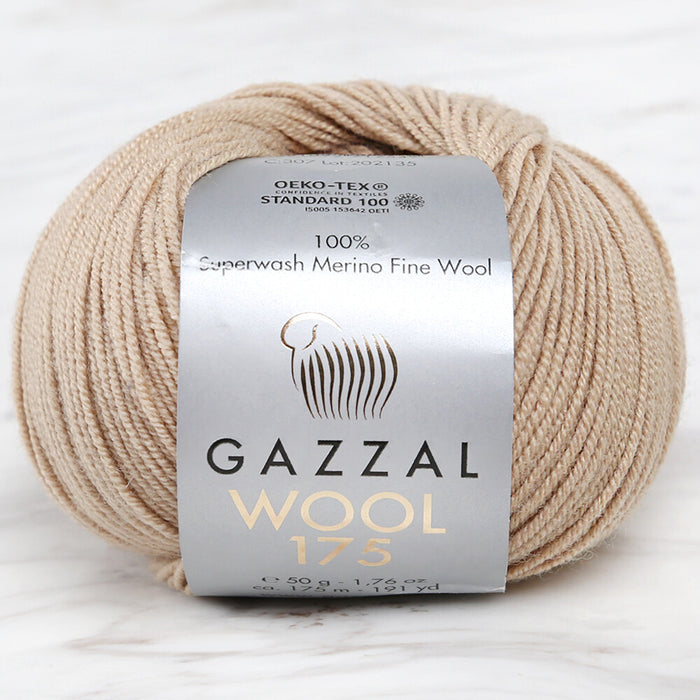 Gazzal Wool 175 50gr Bej El Örgü İpi - 307