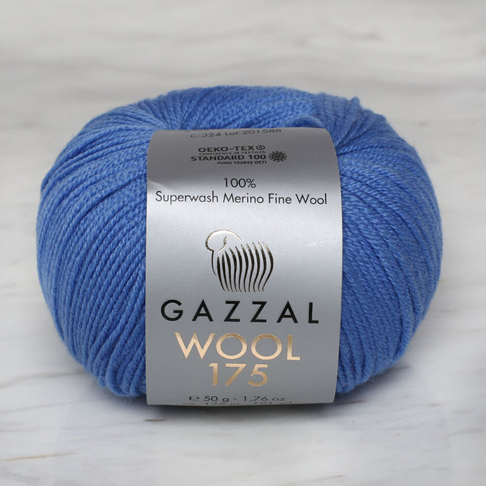 Gazzal Wool 175 50gr Mavi El Örgü İpi - 324