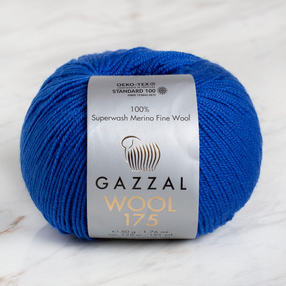 Gazzal Wool 175 50gr Saks Mavisi El Örgü İpi - 325