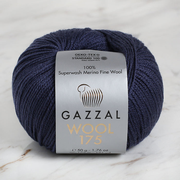 Gazzal Wool 175 50gr Lacivert El Örgü İpi - 326