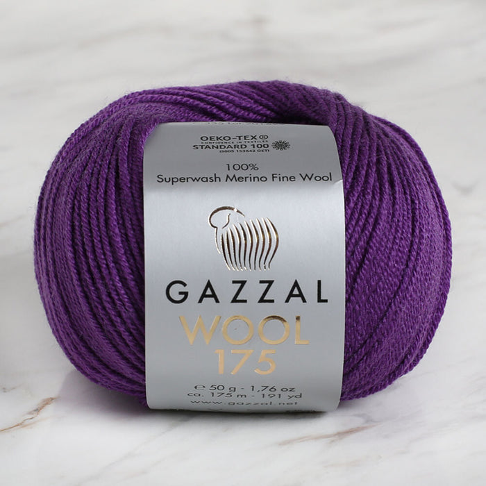 Gazzal Wool 175 50gr Mor El Örgü İpi - 335