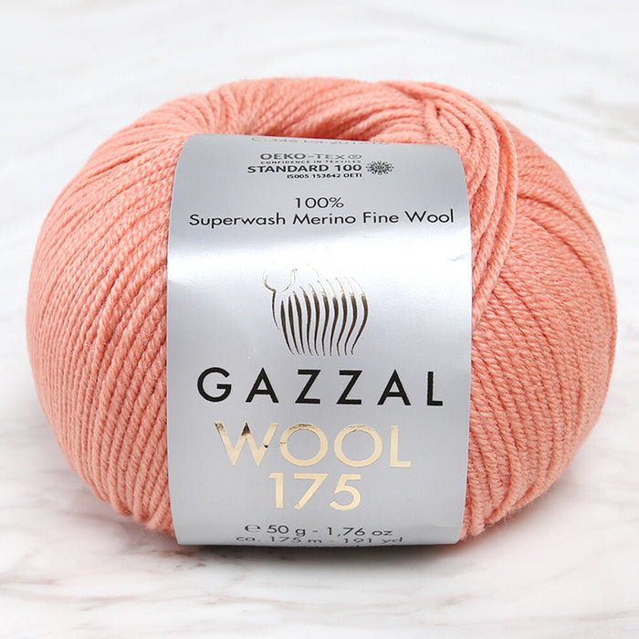 Gazzal Wool 175 50gr Koyu Somon El Örgü İpi - 346