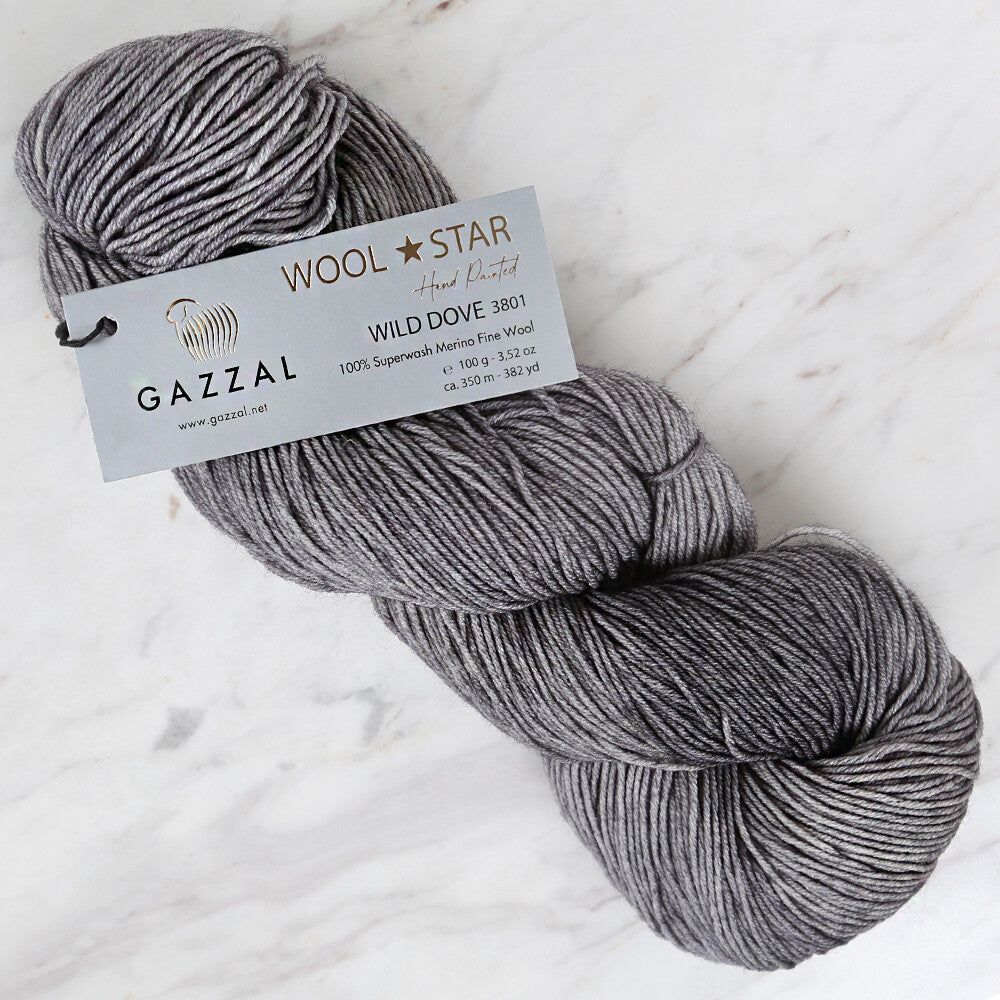 Gazzal Wool Star Gri El Örgü İpi - 3801