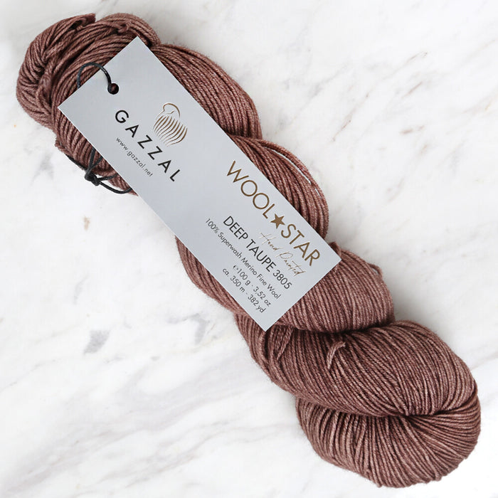 Gazzal Wool Star Kahverengi El Örgü İpi - 3805