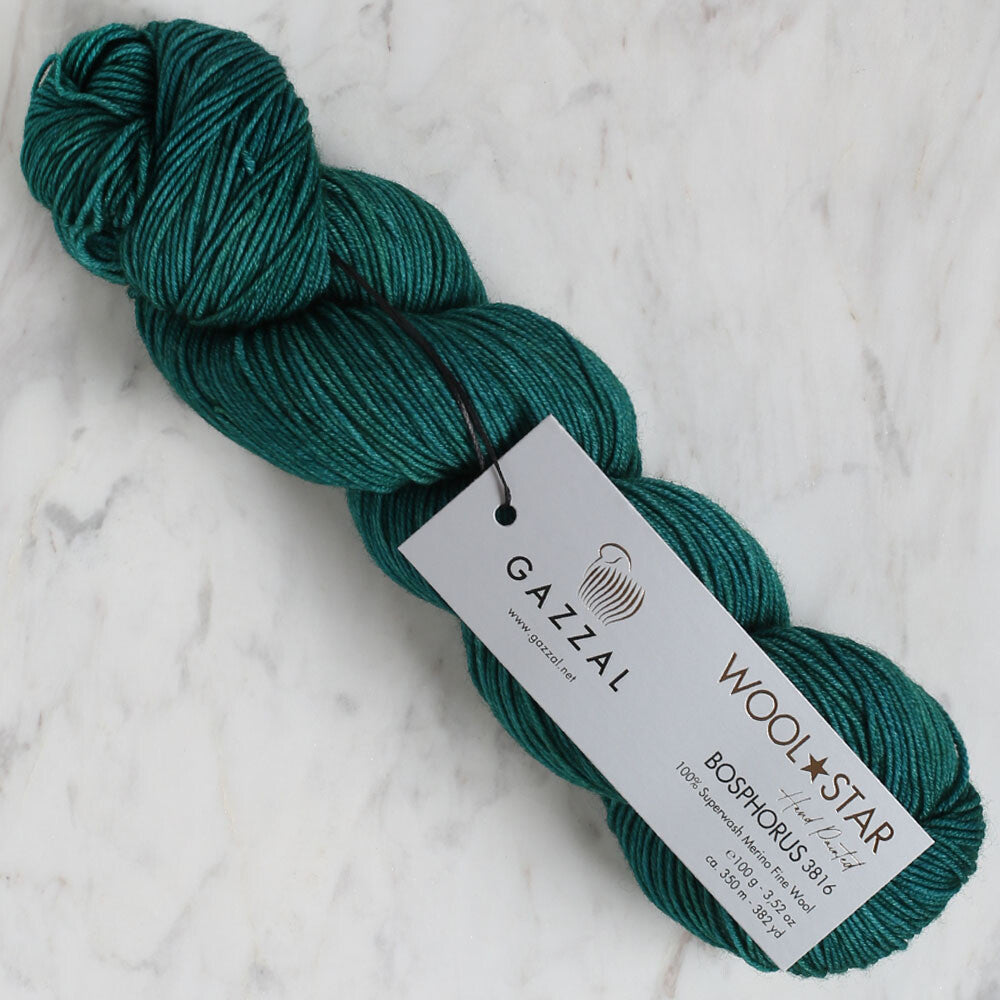 Gazzal Wool Star Yeşil El örgü İpi - 3816