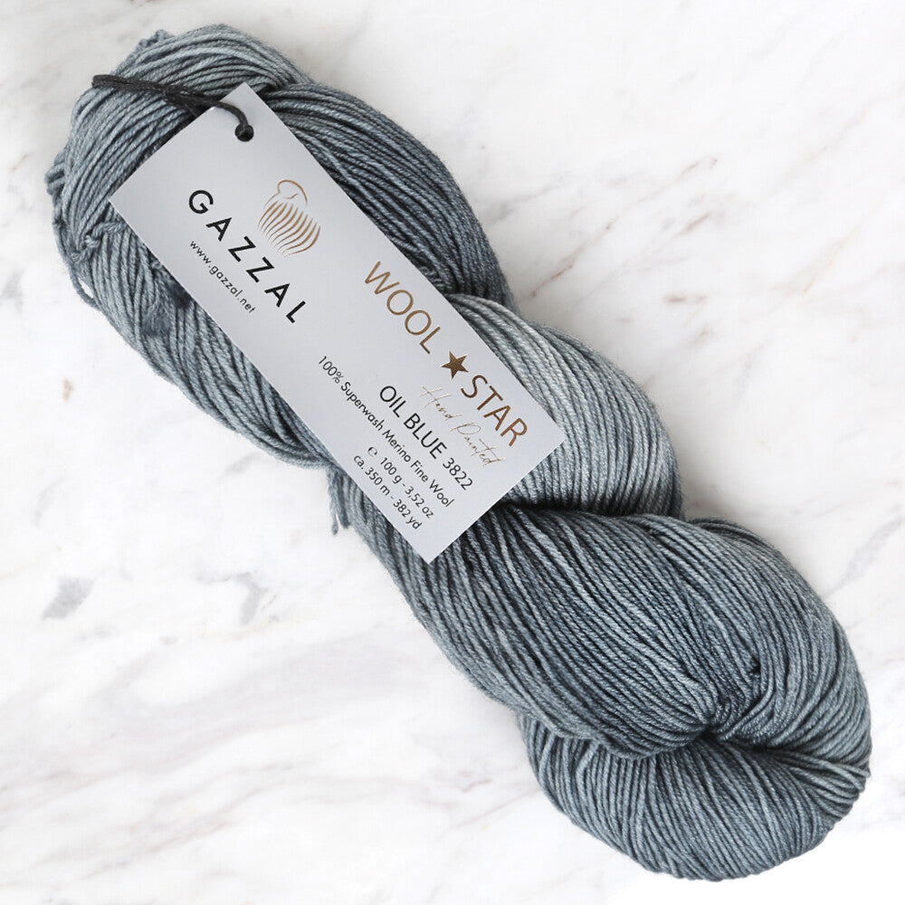 Gazzal Wool Star Mavi El Örgü İpi - 3822