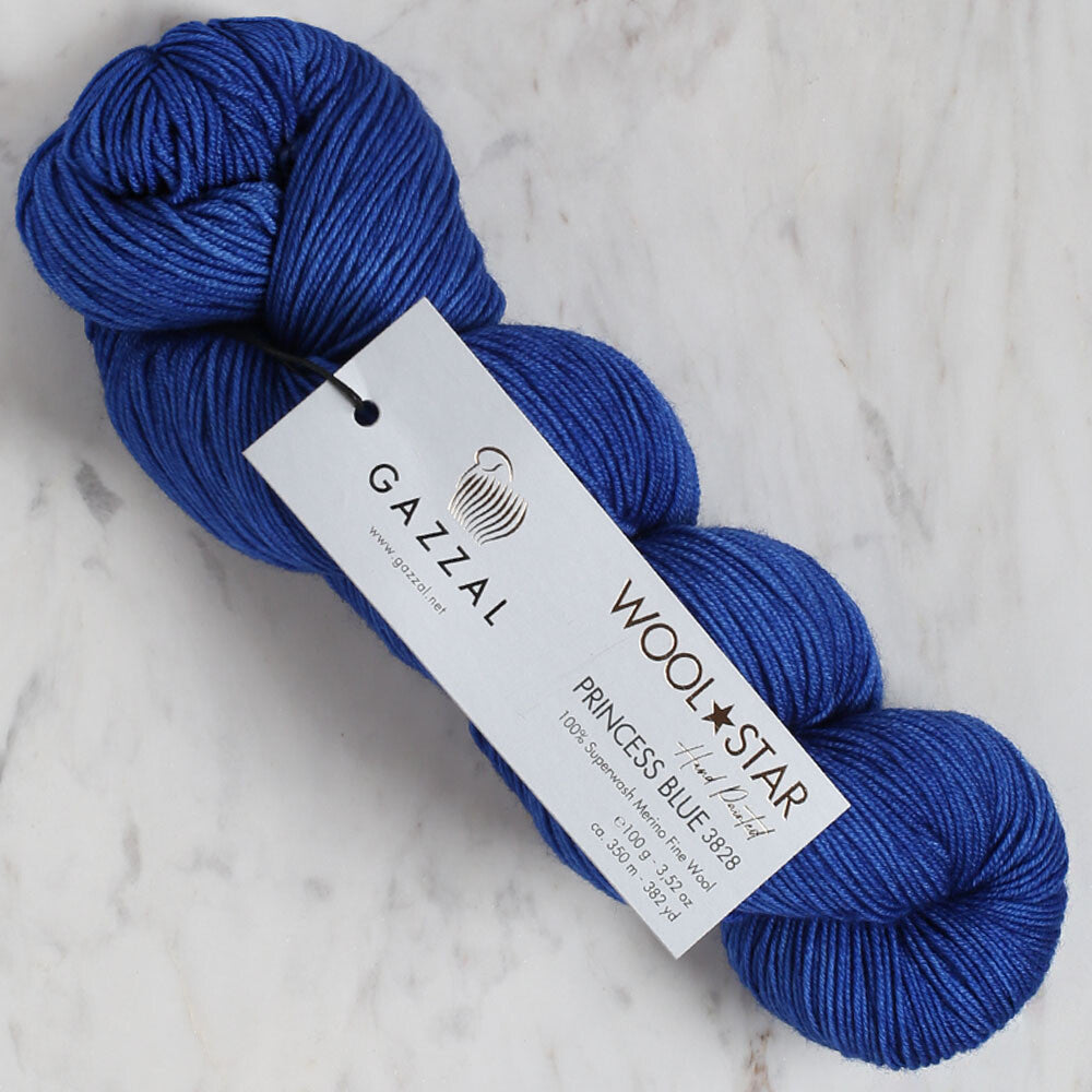 Gazzal Wool Star Saks Mavisi El örgü İpi - 3828