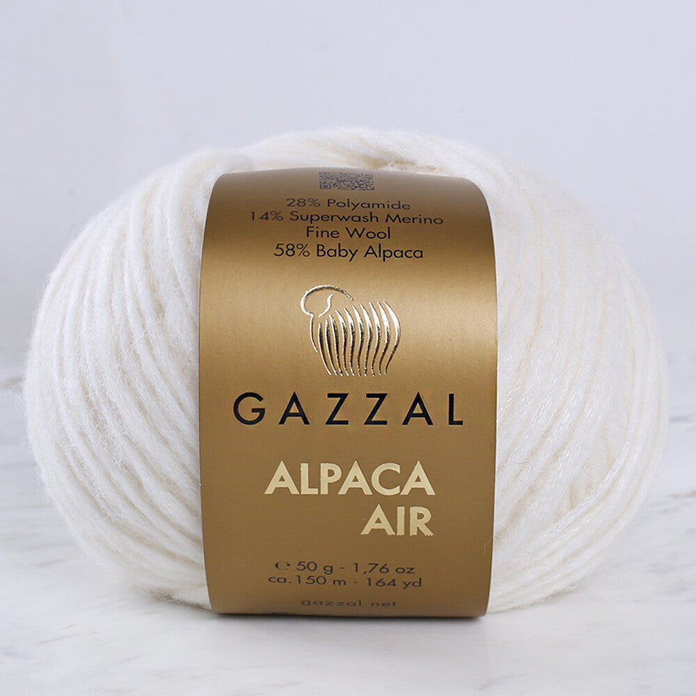 Gazzal Alpaca Air Krem El Örgü İpi - C:70