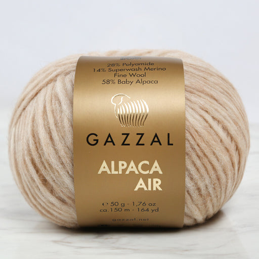 Gazzal Alpaca Air Bej El Örgü İpi - C:74