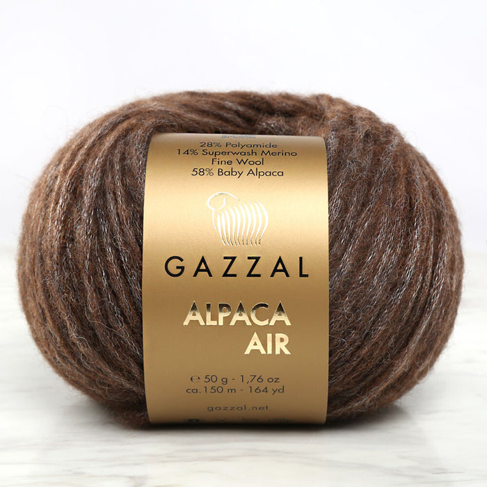 Gazzal Alpaca Air Kahverengi El Örgü İpi - C:77
