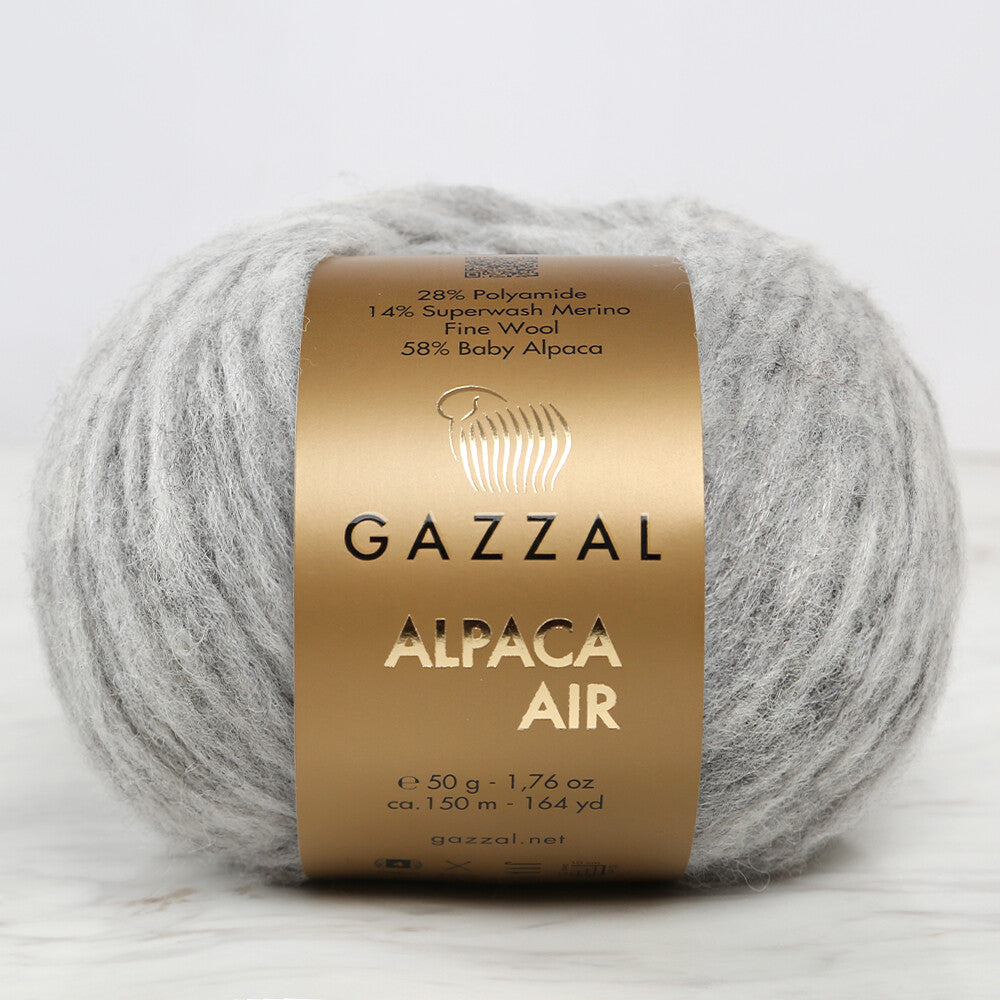 Gazzal Alpaca Air Gri El Örgü İpi - C:78
