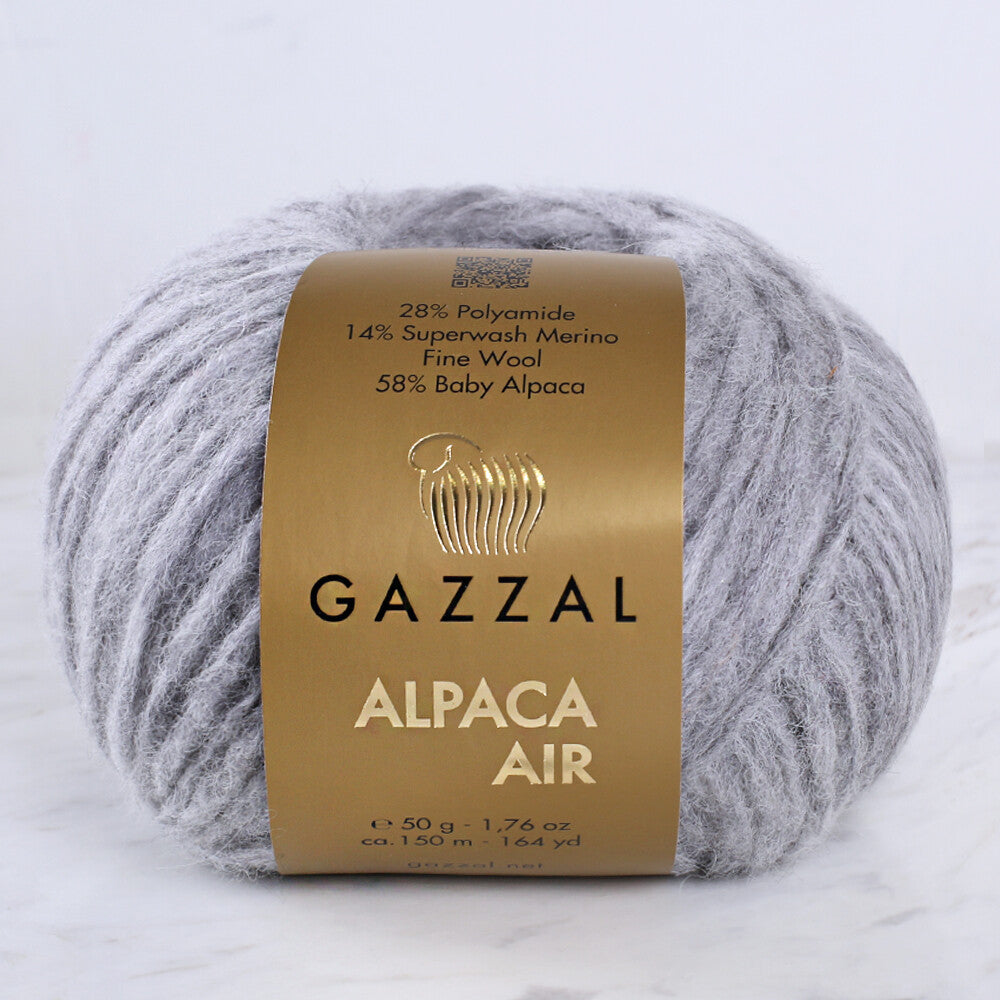 Gazzal Alpaca Air Gri El Örgü İpi - C:79
