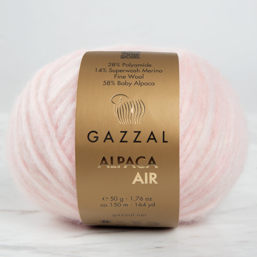 Gazzal Alpaca Air Pembe El Örgü İpi - C:82