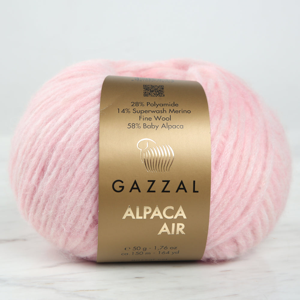 Gazzal Alpaca Air Pembe El Örgü İpi - C:83