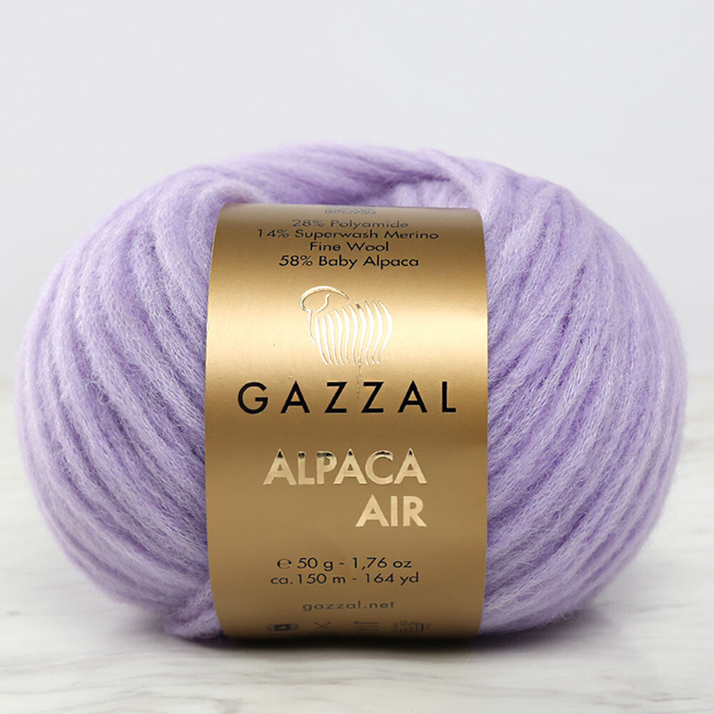 Gazzal Alpaca Air Lila El Örgü İpi - C:90