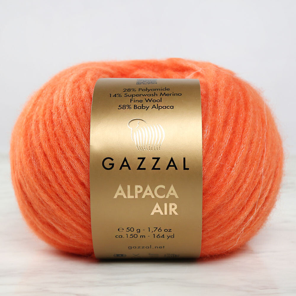 Gazzal Alpaca Air Turuncu El Örgü İpi - C:93