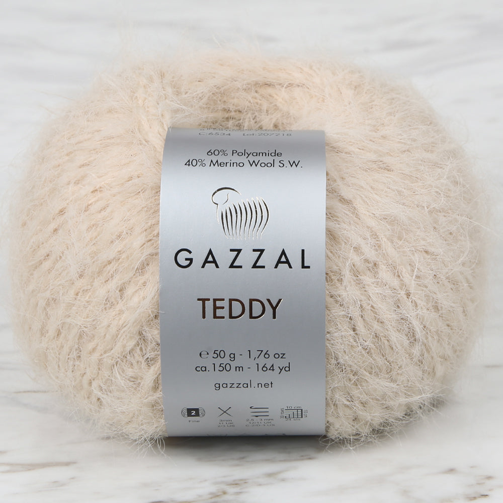 Gazzal Teddy Bej El Örgü İpi - 6534